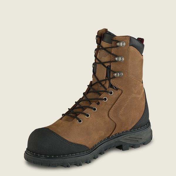 Bottes De Sécurité Red Wing Burnside 8-inch Imperméables Homme Marron Noir | EJM-857034