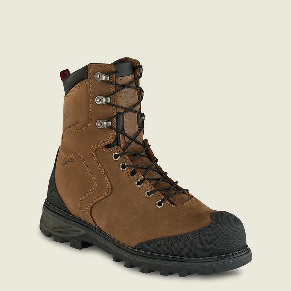 Bottes De Sécurité Red Wing Burnside 8-inch Imperméables Homme Marron Noir | EJM-857034