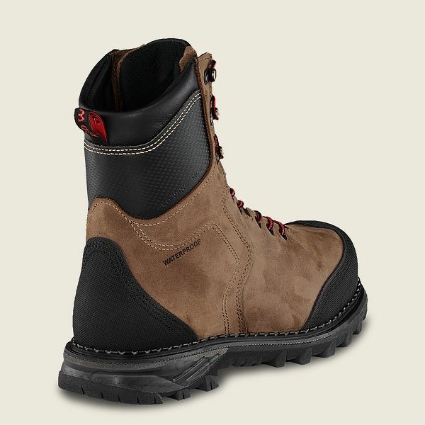 Bottes De Sécurité Red Wing Burnside 8-inch Imperméables, CSA Homme Marron Noir | KMI-452863