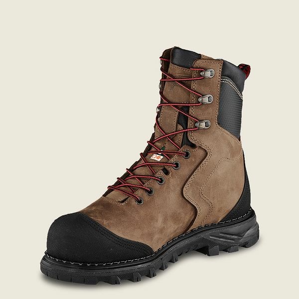 Bottes De Sécurité Red Wing Burnside 8-inch Imperméables, CSA Homme Marron Noir | KMI-452863