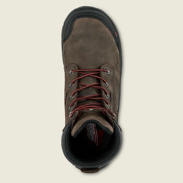 Bottes De Sécurité Red Wing King Embout ADC 8-inch Imperméables CSA Metguard Homme Marron Noir | IHE-150478