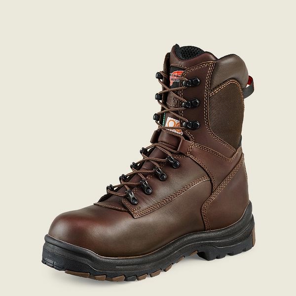 Bottes De Sécurité Red Wing King Embout 8-inch Insulated, Imperméables CSA Homme Marron Noir | ITU-658237