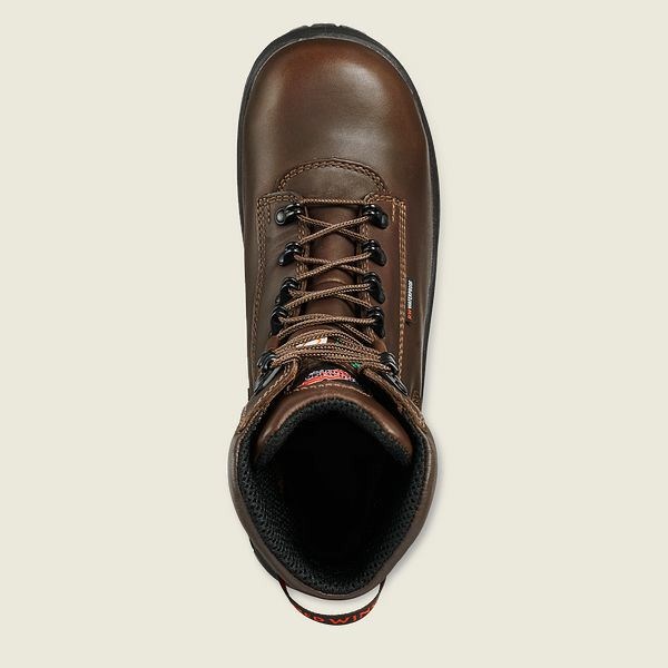 Bottes De Sécurité Red Wing King Embout 8-inch Insulated, Imperméables CSA Homme Marron Noir | ITU-658237