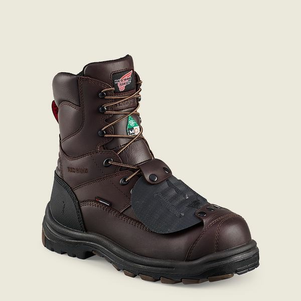 Bottes De Sécurité Red Wing King Embout 8-inch Imperméables CSA Metguard Homme Marron Noir | PSH-930614