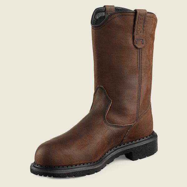 Bottes De Sécurité Red Wing SuperSole 11-inch Imperméables Metguard Pull-On Boot Homme Marron | CIJ-371498