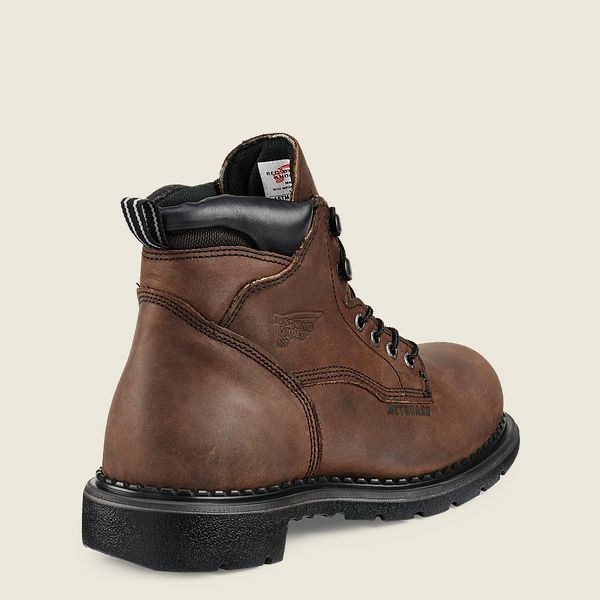 Bottes De Sécurité Red Wing SuperSole 6-inch Imperméables Metguard Boot Homme Marron | EWC-902375