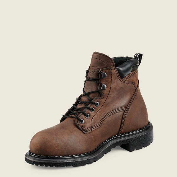 Bottes De Sécurité Red Wing SuperSole 6-inch Imperméables Metguard Boot Homme Marron | EWC-902375