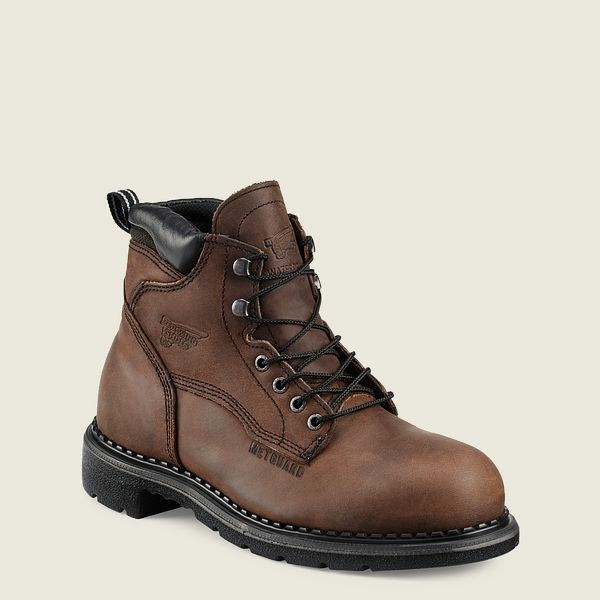 Bottes De Sécurité Red Wing SuperSole 6-inch Imperméables Metguard Boot Homme Marron | EWC-902375