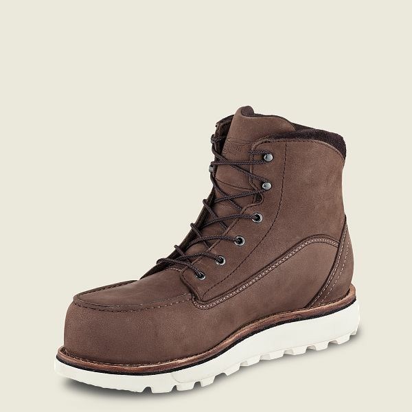 Bottes De Sécurité Red Wing Traction Tred Lite 6-inch Imperméables Femme Marron | CWG-987236