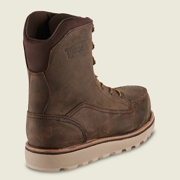 Bottes De Sécurité Red Wing Traction Tred Lite 8-inch Imperméables Homme Marron | EHO-108294