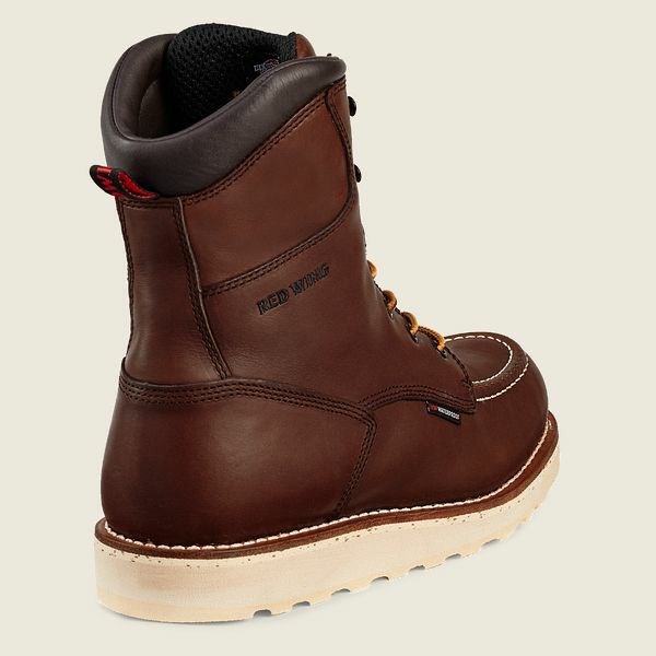 Bottes De Sécurité Red Wing Traction Tred 8-inch Imperméables Homme Marron | GZT-042358