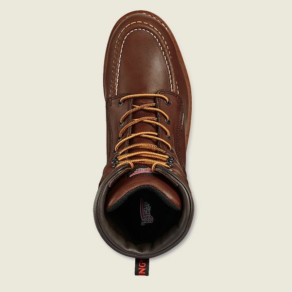 Bottes De Sécurité Red Wing Traction Tred 8-inch Imperméables Homme Marron | GZT-042358