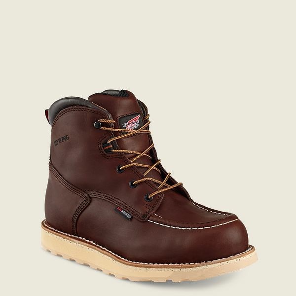 Bottes De Sécurité Red Wing Traction Tred 6-inch Imperméables Homme Marron | IHR-418793