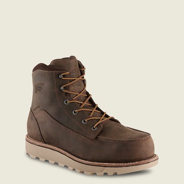 Bottes De Sécurité Red Wing Traction Tred Lite 6-inch Imperméables Homme Marron | NMB-794056