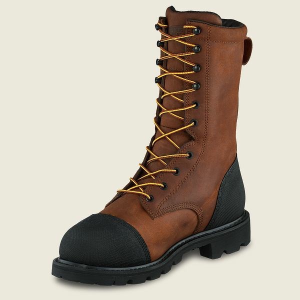 Bottes De Sécurité Red Wing TruWelt 10-inch Imperméables Metguard Boot Homme Marron Noir | BVF-613752