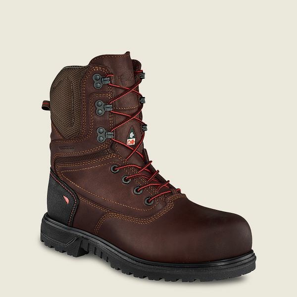 Bottes Imperméables Red Wing Brnr XP 8-inch, CSA Sécurité Embout Femme Noir | GSH-410963