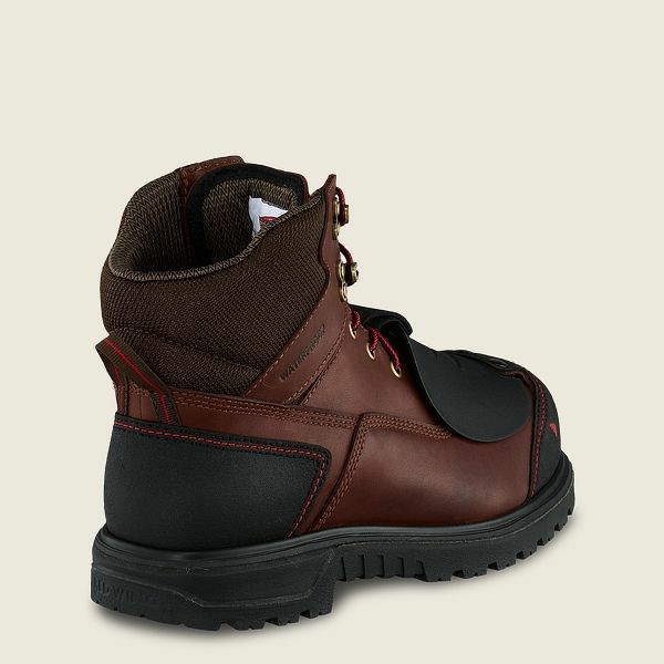 Bottes de Travail Red Wing Brnr XP 6-inch Imperméables Sécurité Embout Metguard Boot Homme Noir | AMZ-104863