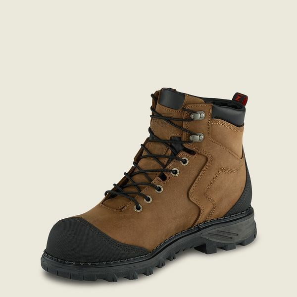 Bottes de Travail Red Wing Burnside 6-inch Imperméables Sécurité Embout Homme Marron Noir | MCG-397561