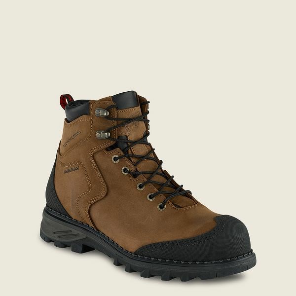 Bottes de Travail Red Wing Burnside 6-inch Imperméables Sécurité Embout Homme Marron Noir | MCG-397561