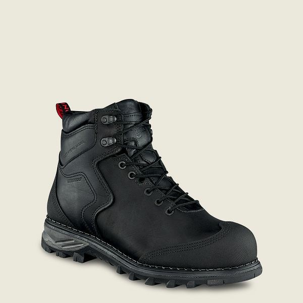 Bottes de Travail Red Wing Burnside 6-inch Imperméables Sécurité Embout Homme Noir | YVO-913425