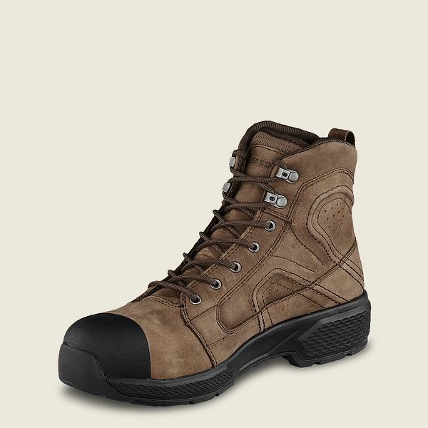 Bottes de Travail Red Wing Exos Lite 6-inch Imperméables Sécurité Embout Homme Marron | VQO-194825