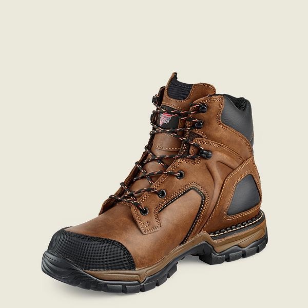 Bottes de Travail Red Wing FlexForce 6-inch Imperméables Sécurité Embout Homme Marron | STE-479235