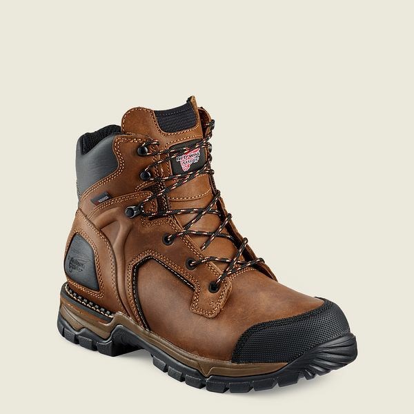 Bottes de Travail Red Wing FlexForce 6-inch Imperméables Sécurité Embout Homme Marron | STE-479235