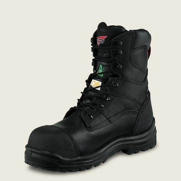 Bottes de Travail Red Wing King Embout 8-inch Imperméables CSA Sécurité Embout Homme Noir | KTR-046382