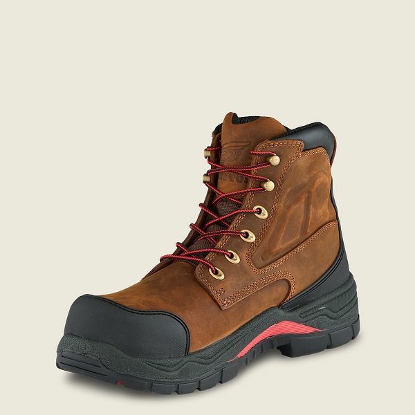 Bottes de Travail Red Wing King Embout ADC 6-inch Imperméables Sécurité Embout Homme Marron | BQJ-589620