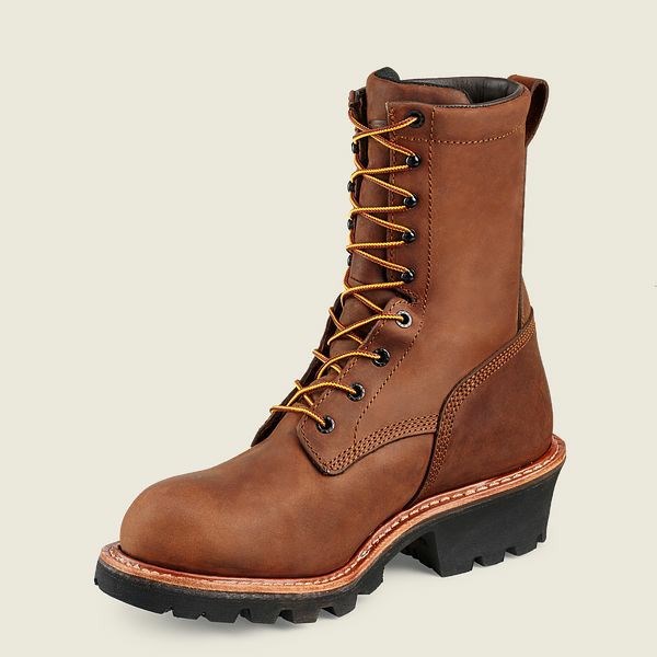 Bottes de Travail Red Wing LoggerMax 9-inch Imperméables Sécurité Embout Homme Marron | DXO-520849