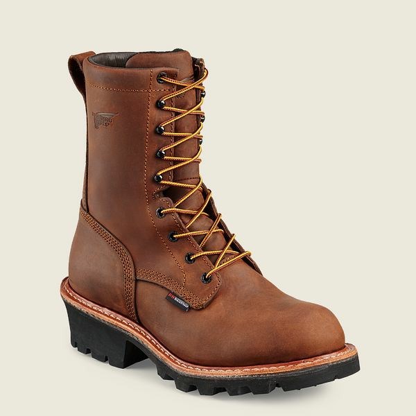 Bottes de Travail Red Wing LoggerMax 9-inch Imperméables Sécurité Embout Homme Marron | DXO-520849