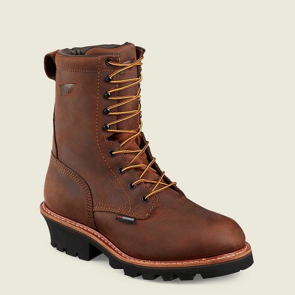 Bottes de Travail Red Wing LoggerMax 9-inch Insulated, Imperméables Soft Embout Homme Marron | STU-013627