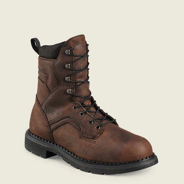 Bottes de Travail Red Wing SuperSole 8-inch Imperméables Sécurité Embout Metguard Boot Homme Marron | FSW-178059