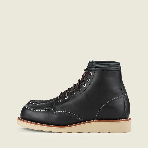 Heritage Red Wing 6-Inch Classiche Moc Corta Boot Femme Noir | ROL-306517