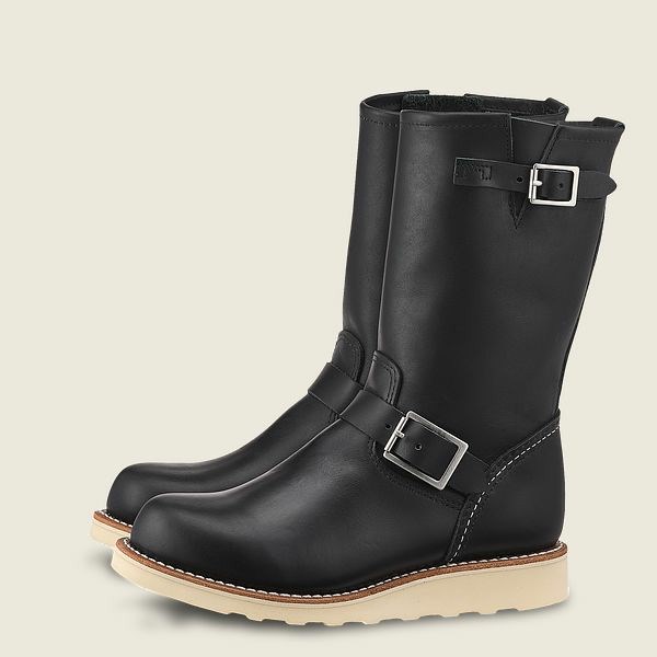 Heritage Red Wing Classiche Engineer Alti Boot Femme Noir | QTR-435092