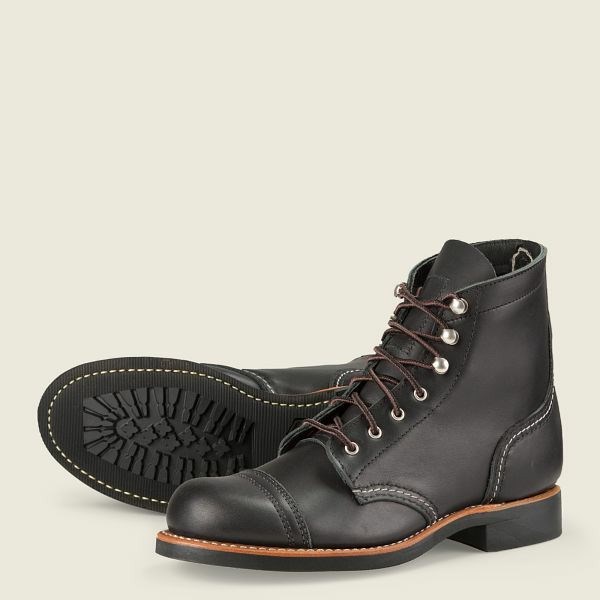 Heritage Red Wing Iron Ranger Corta Boot Femme Noir | AXC-680149