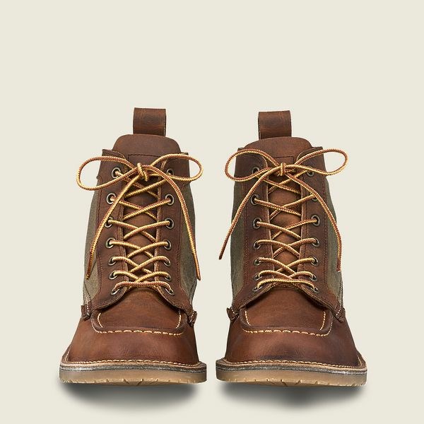 Heritage Red Wing Weekender Tela Moc 6-Inch Homme Marron | REP-850764