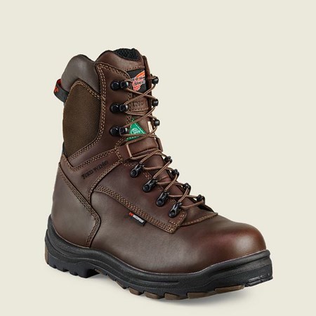 Bottes De Sécurité Red Wing King Embout 8-inch Insulated, Imperméables CSA Homme Marron Noir | ITU-658237