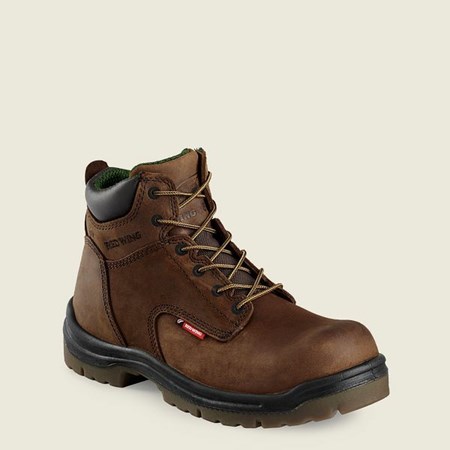 Bottes de Travail Red Wing King Embout 6-inch Sécurité Embout Homme Marron | UYP-762431