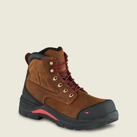 Bottes de Travail Red Wing King Embout ADC 6-inch Imperméables Sécurité Embout Homme Marron | BQJ-589620